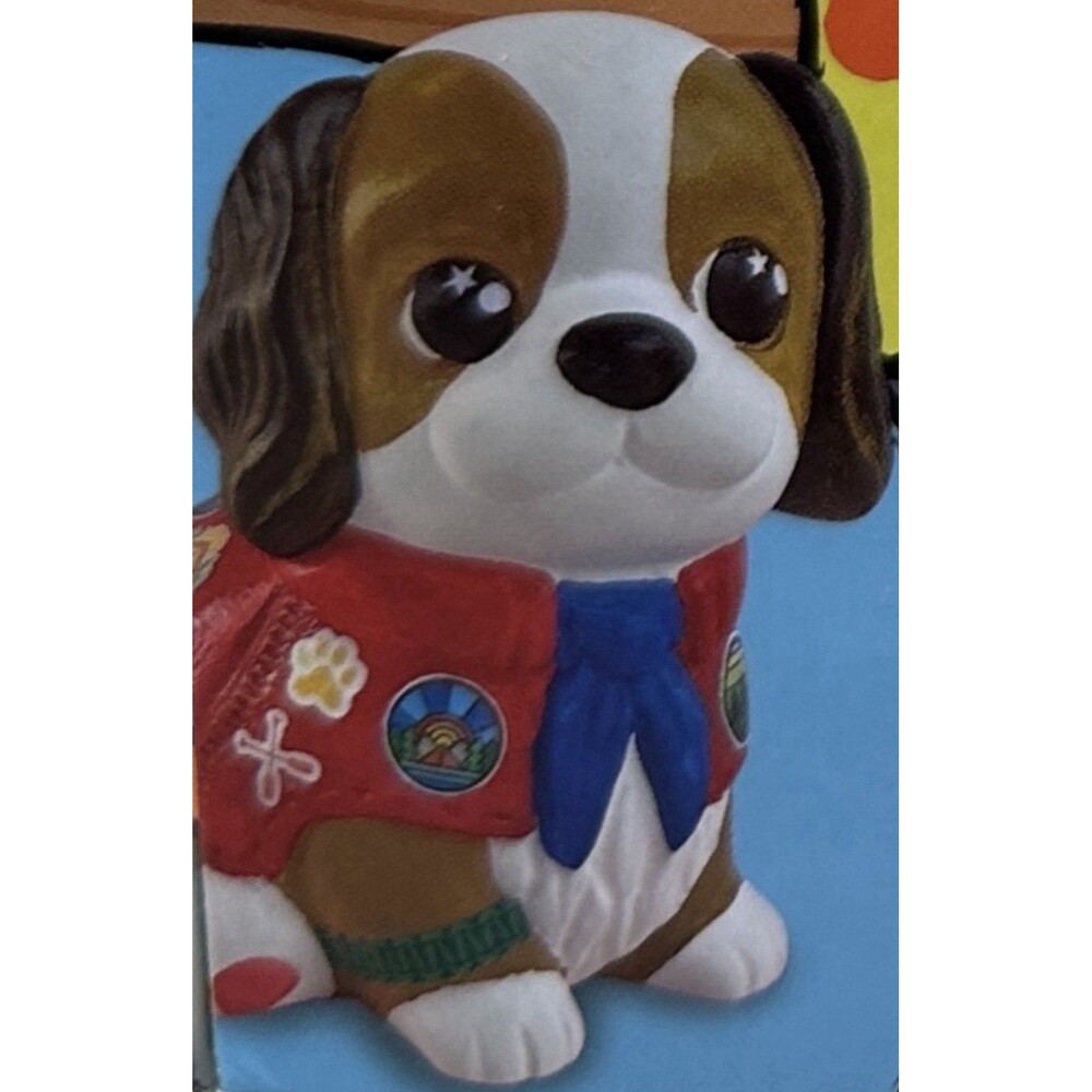 Bright Stripes Paint A Pet Camp Pup Dog Ceramic Craft Kit Kids DIY Set
